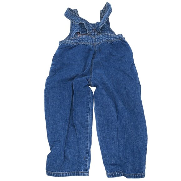 Vintage Disney Daisy Duck Minnie Mouse Friends Embroidered Bib Overalls Girls 4T - Picture 3 of 7